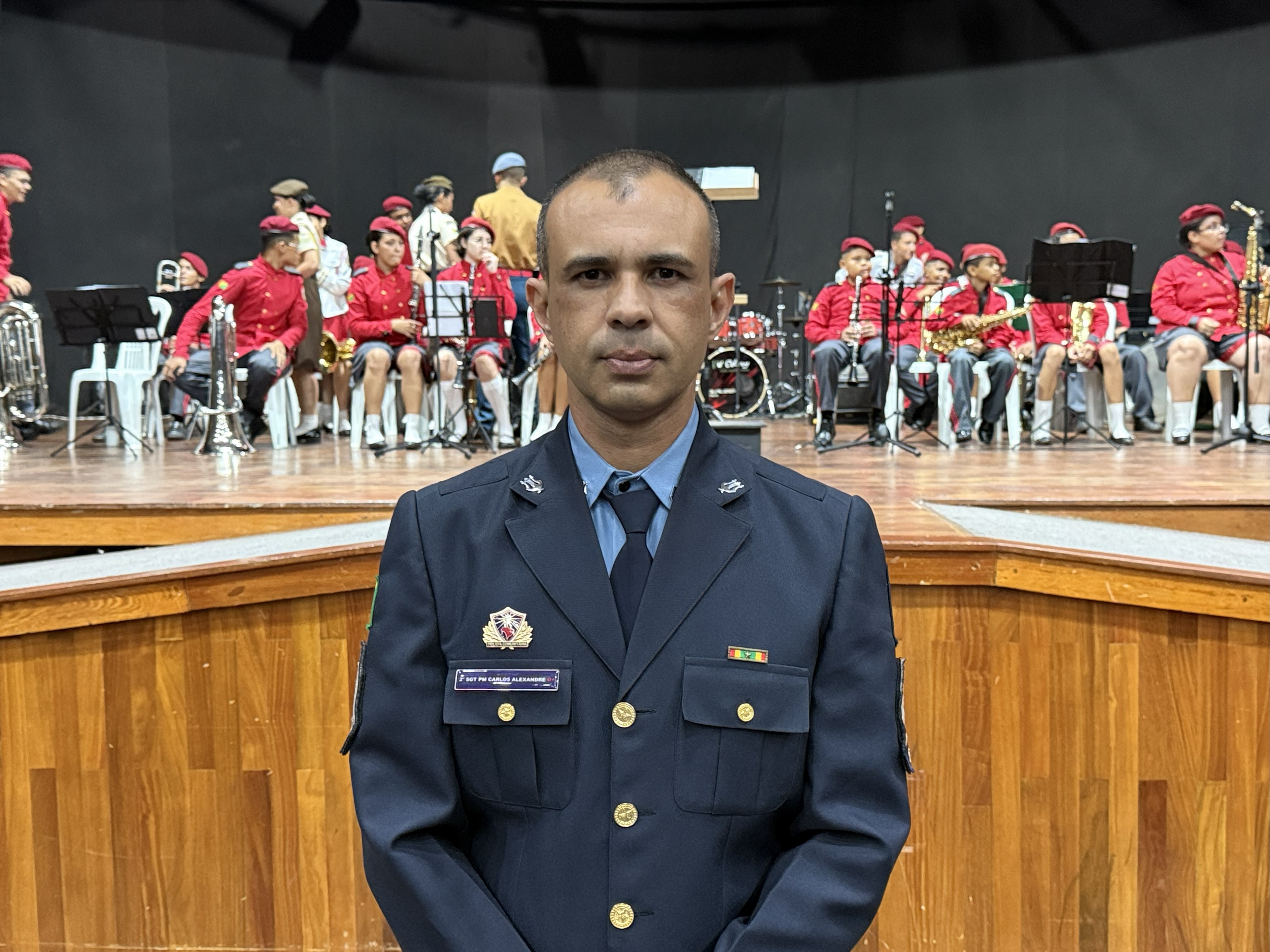 O sargento Carlos Alexandre foi o organizador do evento. Foto: Joabes Guedes/PMAC